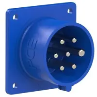 Pce 617-9f7v CEE-Anbaugerätestecker gerade (75x75mm) 16A 7p 9h IP44/IP54 6179f7v