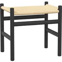 Carl Hansen & Son Carl Hansen - CH53 Hocker, Buche soft schwarz lackiert
