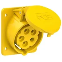 Pce 415-4f87 CEE-Anbausteckdose schräg (75x85mm) 16A 5p 4h IP44/IP54 4154f87