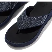FitFlop Damen F-Mode Zehentrenner Denim und Hotfix Dark Denim-Schuhgröße 41