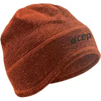 Cep winter run beanie, unisex dark orange melange
