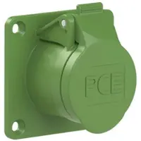 Pce 382-3v CEE-Anbausteckdose gerade 70x70mm 16A 2p 24/42VAC 400Hz IP44/IP54 TWIST 3823v
