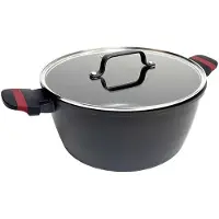 San Ignacio Topf mit Deckel denia experto Schwarz Rot Ø 20 cm