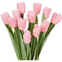 Merkloos 12 Stück künstliche Tulpen für die Dekoration von Zuhause und Hochzeiten