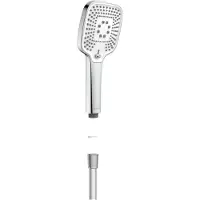 Schutte Stangenbrause-Set SCHÜTTE "RAVENNA", weiß (chrom, weiß), H:65cm, Brausegarnituren, Stangenbrause-Set, 3-fach verstellbar / Antikalk / wassersparend