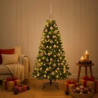 Syfax Künstlicher Weihnachtsbaum mit Kugel 150 cm 150 LEDs
