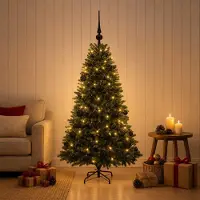 Syfax Künstlicher Weihnachtsbaum mit Kugel 120 cm 150 LEDs