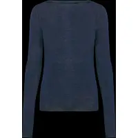 Hunkemoller super soft Shirt aus Kaschmir-Mix mit U-Boot-Ausschnitt Blau