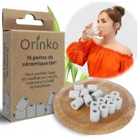Merkloos Keramische Wasserfilter Beads, 15 Stück, zur Chlorentfernung und Kalkreduzierung, für Küche und Büro