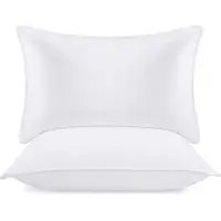Unyqoos Kopfkissen-Set (2 Stück), 50 x 70 cm – weiches, atmungsaktives Polyfaser-Kissen mit schiebefreier Konstruktion, Weiß