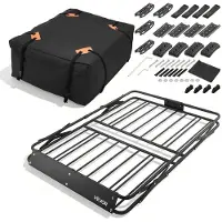 Selius Faltbarer Dachkoffer – 1295 x 914 x 102 mm – Tragfähigkeit: 90,72 kg – Für SUVs und Pick-ups