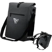 Merkloos Fahrradtasche 3-in-1, wasserfest, mit herausnehmbarer Laptoptasche, schwarz, für den Gepäckträger