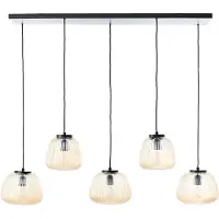 Brilliant Pendelleuchte 5-flammig Kaizen schwarz IP20 E27 dimmbar Geeignet für Normallampe