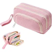 Merkloos Federmäppchen Cordstoff, rosa, 22x8x12 cm, große Kapazität, für Schule