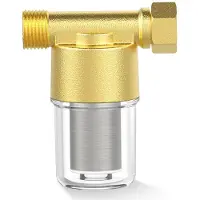Merkloos Kalkfilter Wasserfilter, Edelstahl Rohrfilter, für Dusche und Küche, Vorfilter Wassersystem