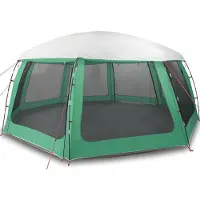 vidaXL Poolzelt mit abnehmbarem Überzelt Netzwänden Meergrün 690x690cm