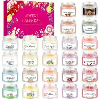 Merkloos Adventskalender 2026, 24 dekorative Duftkerzen, Weihnachtsdüfte, Aromatherapie für Entspannung
