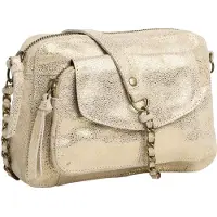 Pieces Naina Leather Tasche Golden Golden One Size