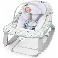 Ingenuity Keep Cozy 3-in-1 Babywippe – Tropischer Regenbogen – 3 Positionen: Bogen mit abnehmbarem Spielzeug. Bis 18 kg