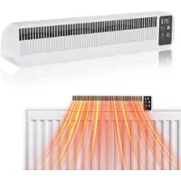 JOIEYOU Heizungsventilator für Schnelle Erwärmung 3 Stufige Ventilatoreinstellungen Heizungslüfter mit LED-Anzeige & Timer-Funktion, Intelligenter Box-Ventilatoren zur Erhöhung der Heizeffizienz