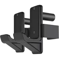 Merkloos J-Haken für Power Racks 5x5 cm, 2,5 cm Löcher, verstärkter Stahl, Gummipads, Set 2 Stück, für Krafttraining