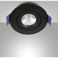 Licht-Erlebnisse LED Einbaustrahler Aluminium Ø 5,3 cm IP40 Schwarz rund 3000 K 360 lm Wand Einbauleuchte