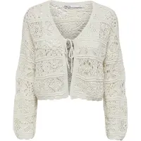 ONLY Strickjacke "ONLBEACH LIFE 7/8 O-N CARDIGAN KNT NOOS" mit Häkel-Details