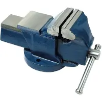 Dripio Schraubstock 100 mm, Gusseisen, rot, mit Amboss, 5 kg