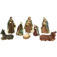 Décoris Weihnachten Gruppe poly 8 Figuren multi 8pcs Krippe (multi)