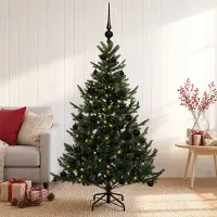 Syfax Künstlicher Weihnachtsbaum mit Weihnachtskugel 150 cm 150 LEDs