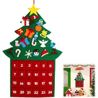 Dripio Adventskalender Weihnachtsbaum Filz 100 cm 24 Taschen rot