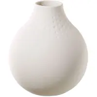 Villeroy & Boch Dekovase "Vase Perle Manufacture Collier 12 cm", weiß (blanc), Vasen, Dekovase