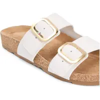 Tommy Hilfiger Pantoletten Double Strap Cork Sandals FW0FW09118 Weiß 38