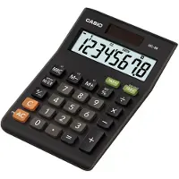 Casio MS-8B, Desktop, Einfacher Taschenrechner, 8 Ziffern, 1 Zeilen, Batterie/Solar, Schwarz