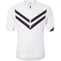 Ziener Fahrrad-Tshirt Nelis (Front-Reißverschluss, dreier Rückentasche, Mesheinsätze, schnelltrocknend) weiss Herren