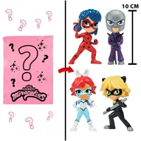 Bandai Chibi-Überraschungspuppen mit Farbwechsel, 10 cm – Miraculous Ladybug – – Zufällige Figur