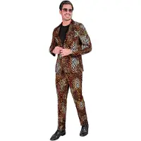 Widmann ANIMAL PRINT LEOPARD PARTY FASHION ANZUG (Jackett, Hose), L
