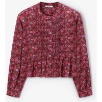 Sissy-Boy Bluse Mit Blumenmuster - Dunkelrot | Größe: M