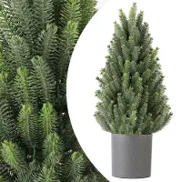 Salcar 50 cm Kunstbaum mit Basistopf Kunstpflanze Künstlicher Tannenbaum Klein, 100% PE Spritzguss