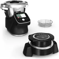 Moulinex i-Companion Touch Pro, 4,5 l, Braten, Suppe, Soße, Slow Cooking, Dampf, Dessert, Abspülen, 120 min, Schwarz, Berührung, Edelstahl