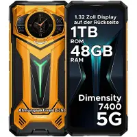 Doogee S200 Ultra Rugged Smartphone Handy, 5G, IP68/IP69K, 6,72" 120Hz, 1,32" AMOLED, 11000mAh, 66W, 48GB+1TB, 100MP, NFC, Fingerabdruck, ohne Vertrag