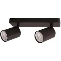 Vito Lugo-2 Decken-Aufbauspot 2x GU10 schwenkbar 70x250mm Schwarz