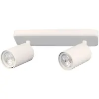 Vito Lugo-2 Decken-Aufbauspot 2x GU10 schwenkbar 70x250mm Weiß