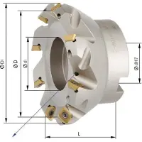 Format Planfräser 45° mit Innenkühlung ø50mm Z 5
