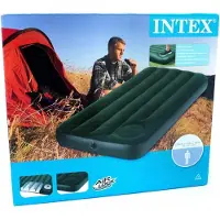 Intex Camping Single Luftbett Gästebett 191x76x22cm mit integrierter Fusspumpe
