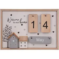 Merkloos Holzkalender mit Herzmotiven – Nachhaltig und rustikal