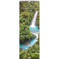Merkloos Foto-Kalender 2026 – Großformat – 34 x 98 cm – Wasserfälle