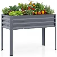 Merkloos Omgoods – Erhöhte Pflanzkasten aus Metall, 112 x 55 x 81 cm, mit Drainagelöchern