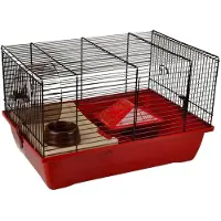 Flamingo Hamsterkäfig Enzo 1, rot, 41,5 x 28,5 x 25,5 cm
