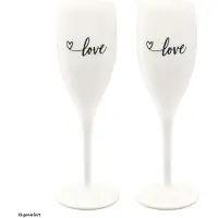 Koziol Sektgläser Superglas Cheers No. 1 Love Edition (Set von 2 Stück)